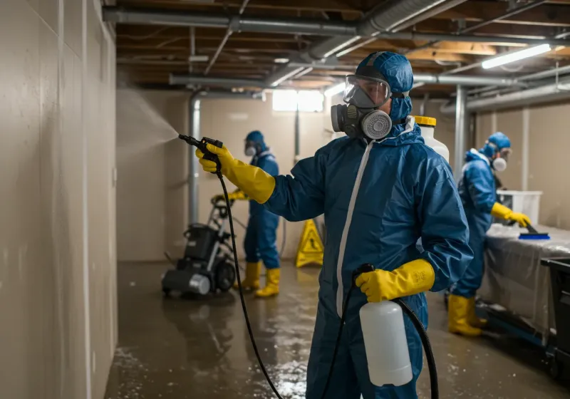 Basement Sanitization and Antimicrobial Treatment process in Lee, NH