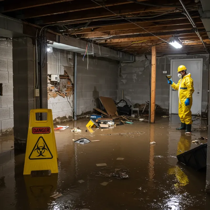 Flooded Basement Electrical Hazard in Lee, NH Property